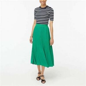JCrew Pleated Midi Skirt Size 2